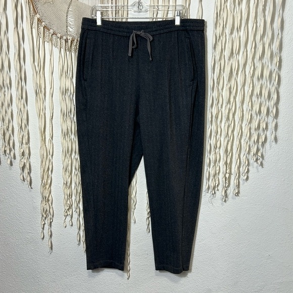 Eileen Fisher Gray Black Houndstooth Pull On Pants Size M - Picture 1 of 7